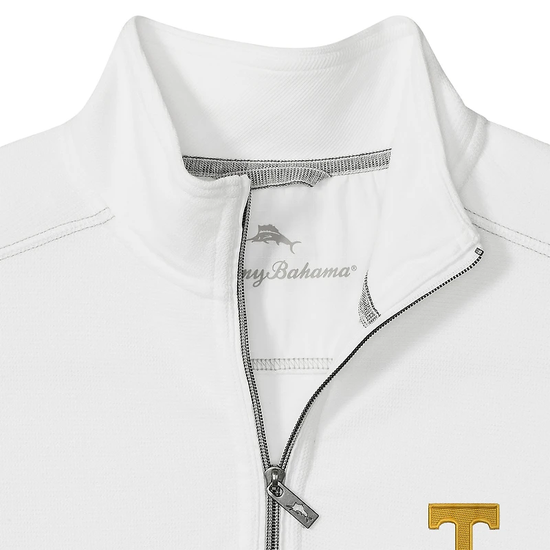 Men's Tommy Bahama White Tennessee Volunteers Montego Bay Half-Zip Jacket