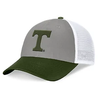 Top of the World pour hommes, gris/vert, Tennessee Volunteers OHT, badge d'appréciation militaire, casquette de camionneur réglable
