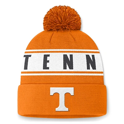 Men's Top of the World Tennessee Orange Tennessee Volunteers Slash Cuffed Knit Hat with Pom
