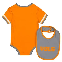 Ensemble body et bavoir pour nouveau-né nourrisson Colosseum Tennessee Orange Volunteers