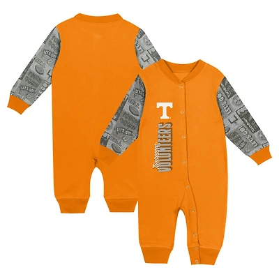 Newborn & Infant  Tennessee Orange Volunteers Playbook Colorblock Long Sleeve Coveralls