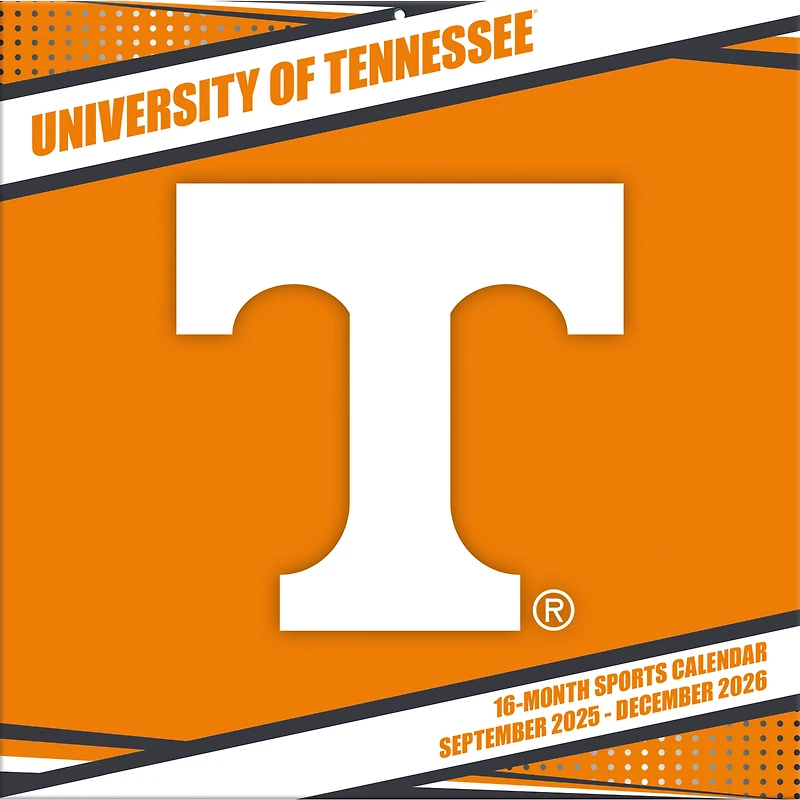 Calendrier mural 2026 des équipes des Tennessee Volunteers (12 po x 12 po)
