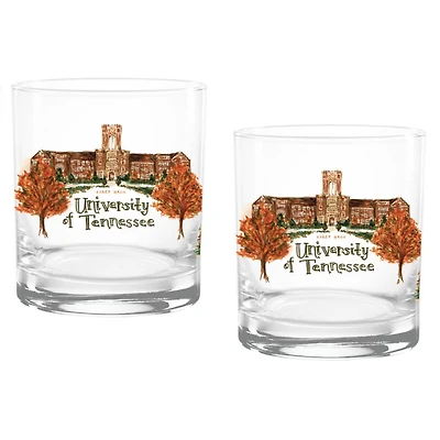 Tennessee Volunteers 16oz. Laura Wilcox University Hall Two-Piece Rocks Glass Set