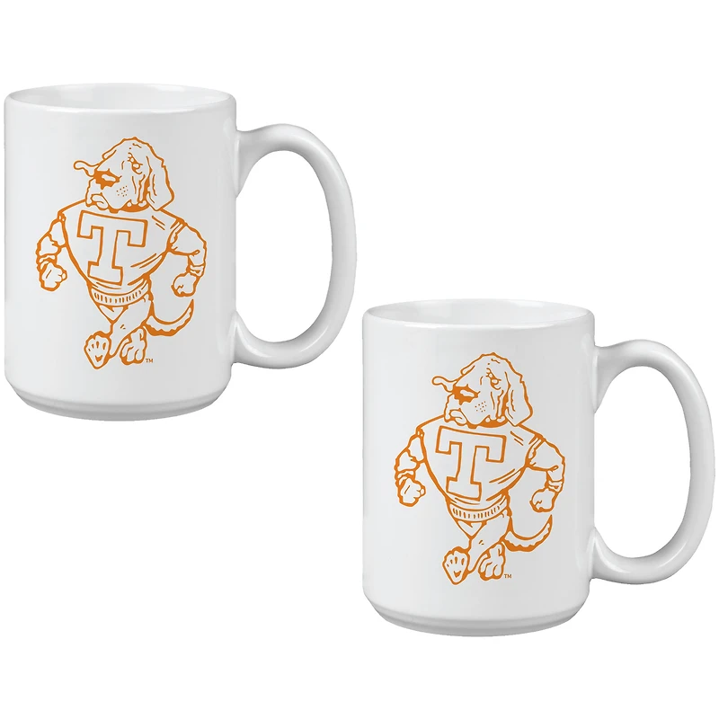 Tennessee Volunteers Two Pack 15oz. Vault Sketch Ceramic Mug Set