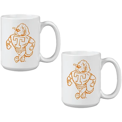 Tennessee Volunteers Two Pack 15oz. Vault Sketch Ceramic Mug Set