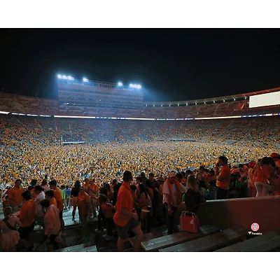 Photographie du stade non signé des volontaires Tennessee après leur victoire contre l'Alabama