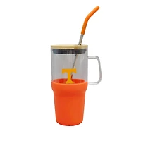 The Memory Company Tennessee Volunteers 40oz. Glass Tumbler with Silicone Snack Tray