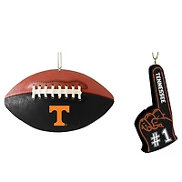 Ensemble de deux décorations de doigts en mousse et ballon de football Tennessee Volunteers de The Memory Company