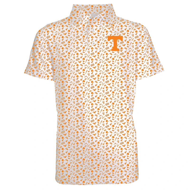 Toddler Garb Tennessee Orange Volunteers Tom Allover Print Performance Polo