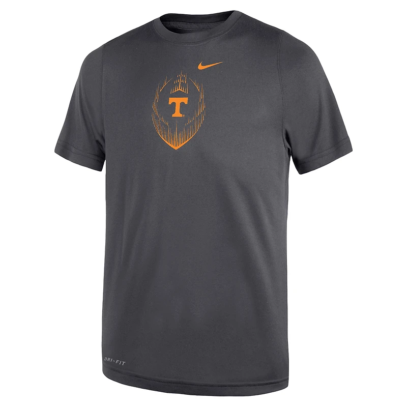 T-shirt de football Nike anthracite Tennessee Volunteers Legend Performance pour tout-petit