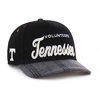 Unisex '47 Black Tennessee Volunteers Windowpane Plaid Collection Hitch Adjustable Hat