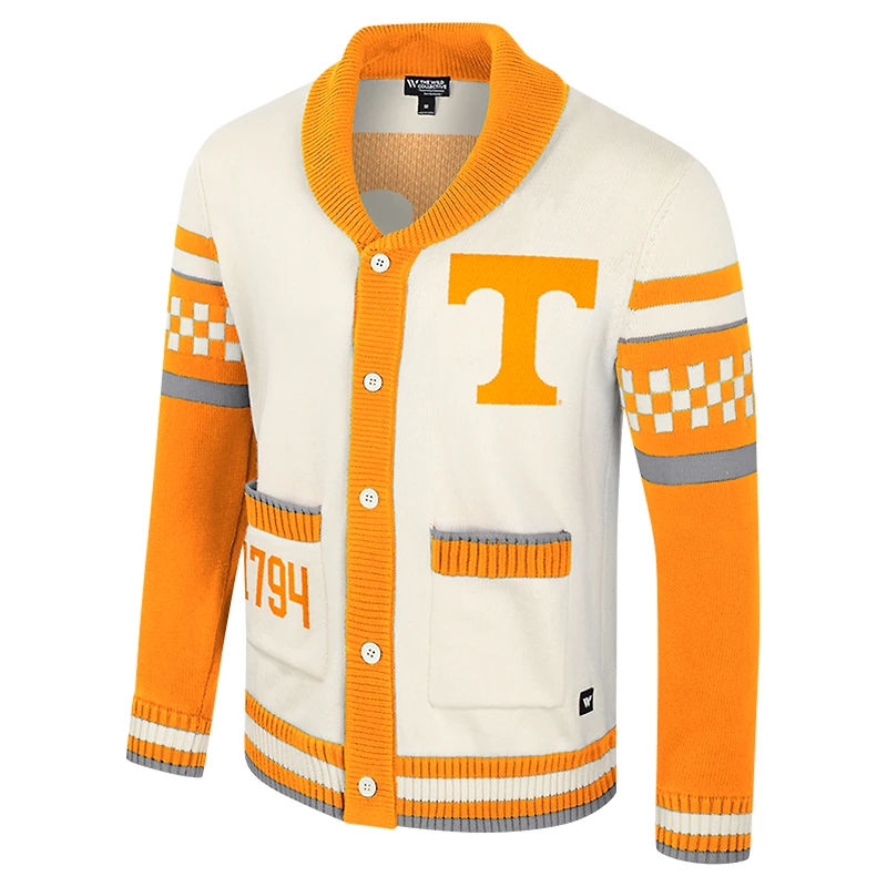 Unisex Colosseum Cream Tennessee Volunteers Wild Collective Button-Up Jacquard Sweater