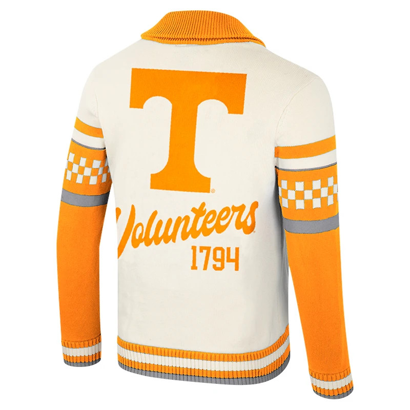 Unisex Colosseum Cream Tennessee Volunteers Wild Collective Button-Up Jacquard Sweater