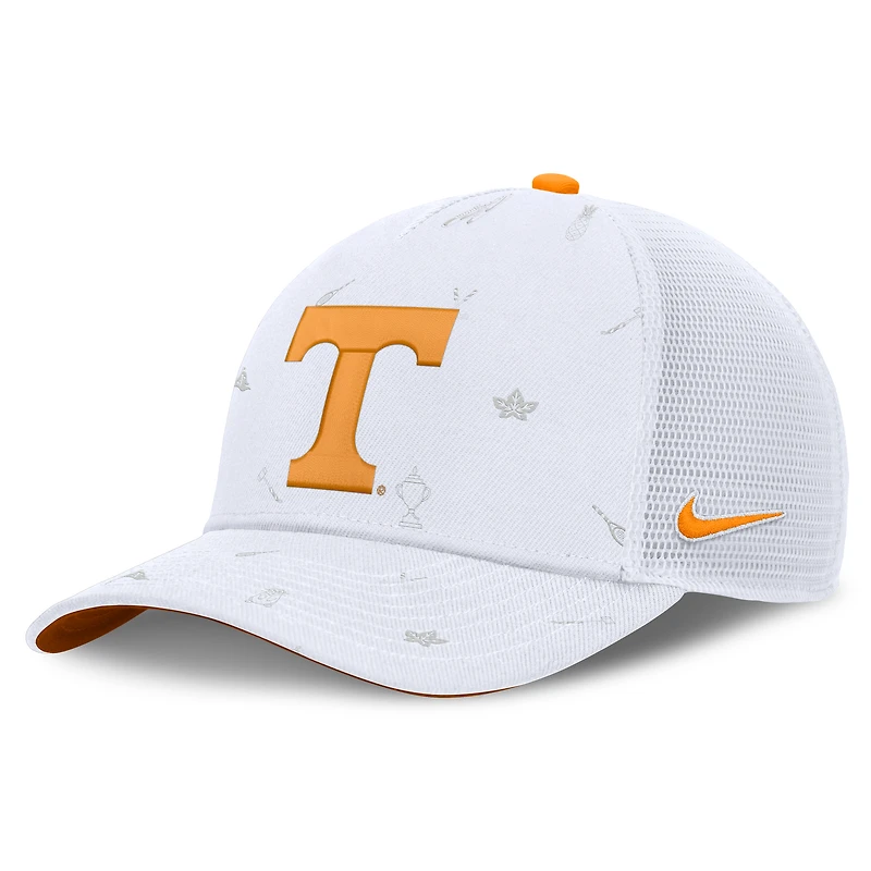 Casquette trucker unisexe Nike blanche Tennessee Volunteers Country Club Golfin' Rise, ajustable