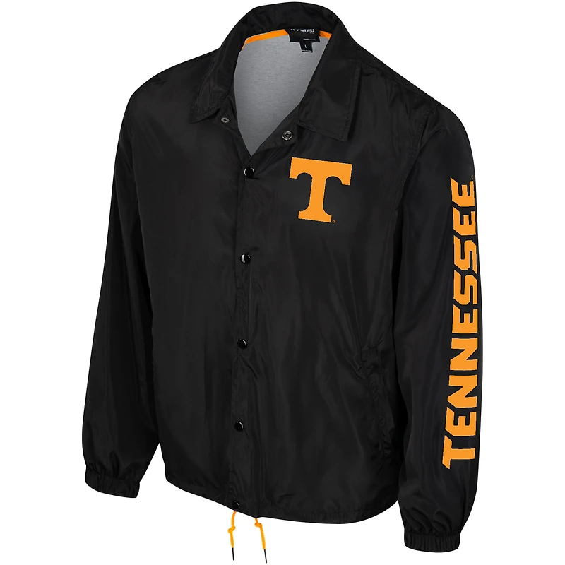 Unisex The Wild Collective Black Tennessee Volunteers Coaches Full-Snap Jacket