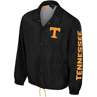 Unisex The Wild Collective Black Tennessee Volunteers Coaches Full-Snap Jacket