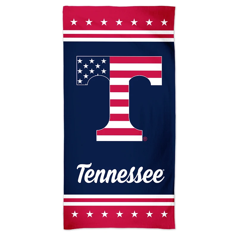 Serviette de plage WinCraft Tennessee Volunteers 60'' x 30'' Patriotic Spectra