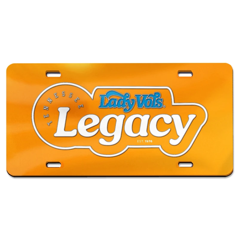 Plaque d'immatriculation WinCraft Tennessee Volunteers Lady Vols Legacy