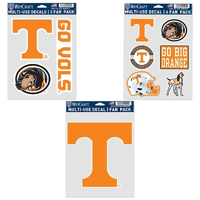 Lot de trois autocollants pour ventilateurs WinCraft Tennessee Volunteers