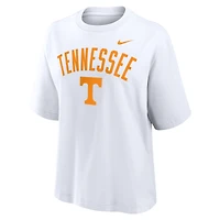 T-shirt Nike blanc Tennessee Volunteers Campus Bold Boxy pour femme