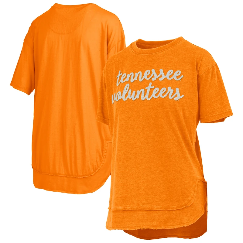 Women's Pressbox  Orange Tennessee Volunteers Poncho T-Shirt