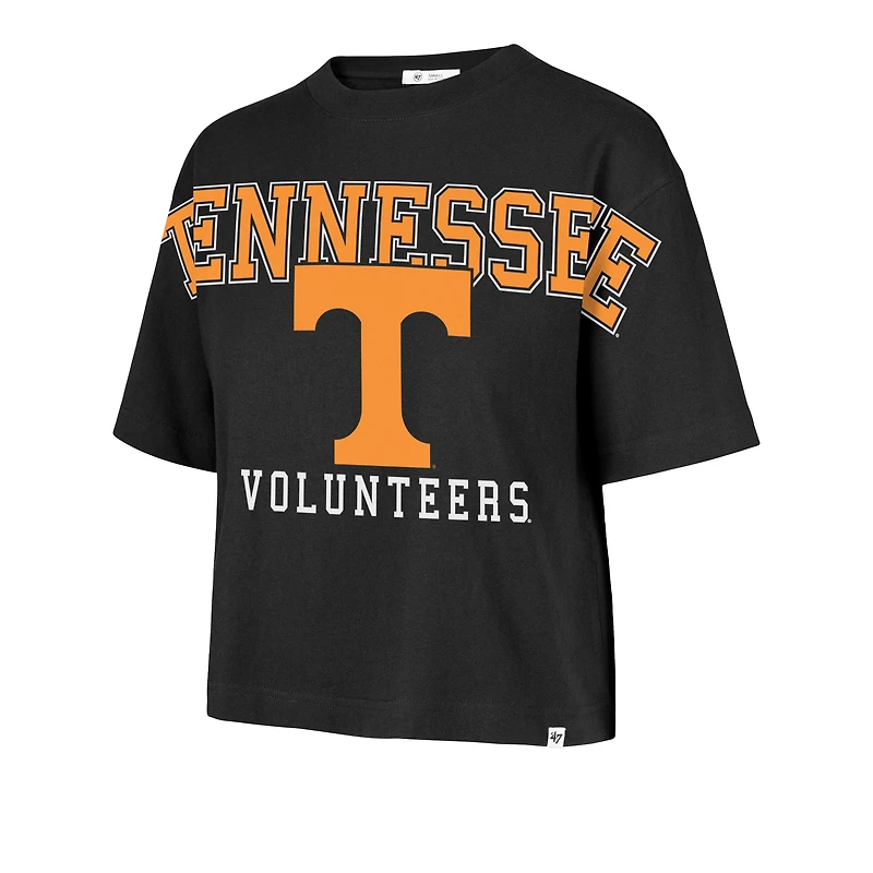 Women's '47 Black Tennessee Volunteers Outreach City Relaxed Cropped T-Shirt