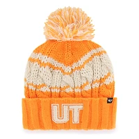 Bonnet Emma en tricot à revers et pompon pour femme, modèle orange du Tennessee 1947, Tennessee Volunteers