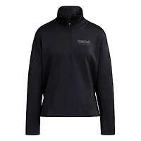 Haut adidas Tennessee Volunteers Soft Lux à quart de zip noir pour femme