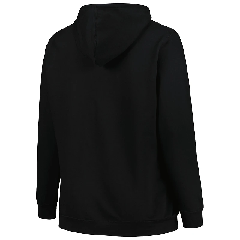 Women's Champion Black Tennessee Volunteers Plus Heart & Soul Notch Neck Pullover