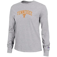 Women's Champion Gray Tennessee Volunteers Arch Over Logo Long Sleeve T-Shirt