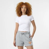 Short Champion gris Tennessee Volunteers Powerblend à taille élastique pour femme