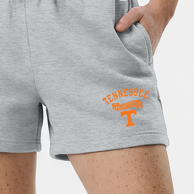 Women's Champion  Gray Tennessee Volunteers Powerblend Elastic Waist Shorts