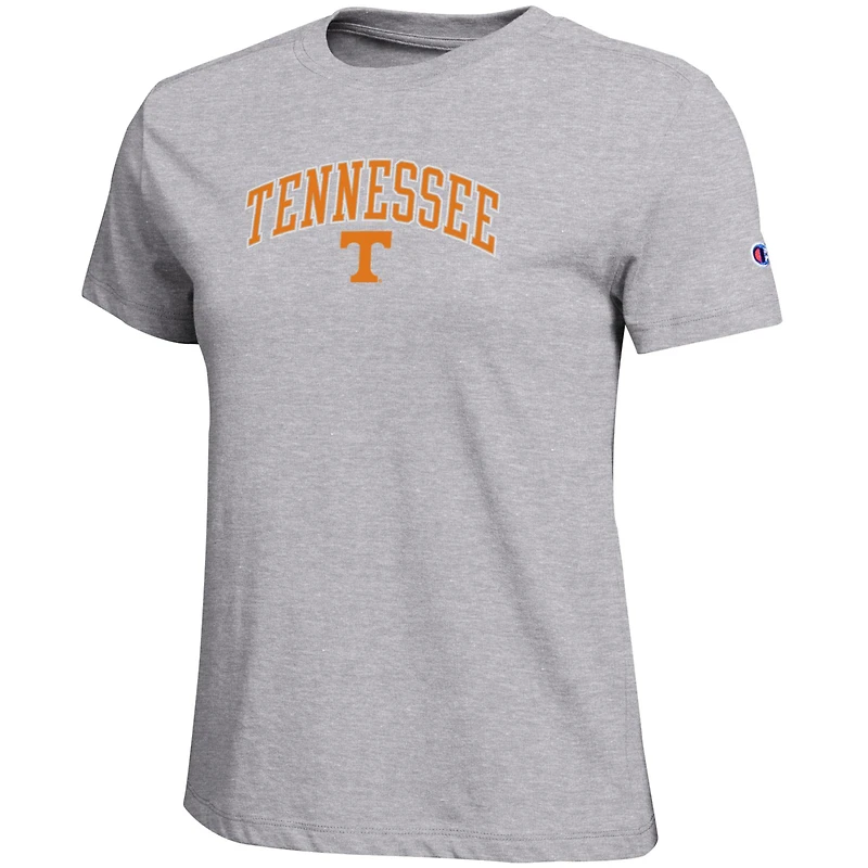 T-shirt féminin Heather Gray Tennessee Volunteers avec logo arqué
