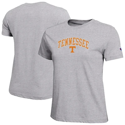 Women's Champion  Heather Gray Tennessee Volunteers Arched Over Logo T-Shirt