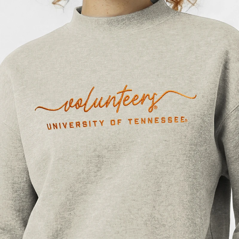 Women's Champion  Heather Gray Tennessee Volunteers Triumph Mock Neck Sweatshirt