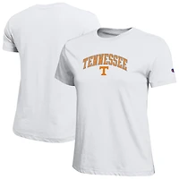 T-shirt blanc avec logo arqué des Tennessee Volunteers, championne féminine