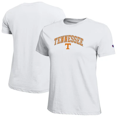 Women's Champion  White Tennessee Volunteers Arched Over Logo T-Shirt