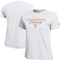 T-shirt de style vie blanc champion des Tennessee Volunteers pour femmes