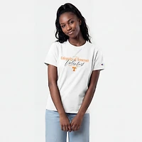 T-shirt de style vie blanc champion des Tennessee Volunteers pour femmes