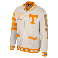 Women's Colosseum Cream Tennessee Volunteers Jacquard Full-Zip Sweater