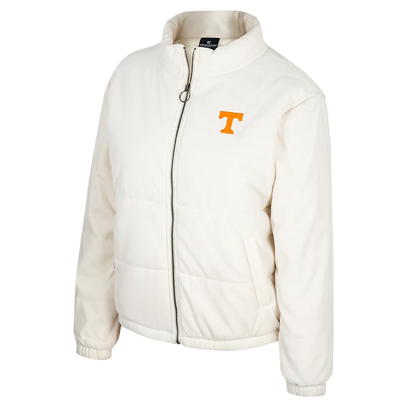 Veste matelassée entièrement zippée pour femme Colosseum Cream Tennessee Volunteers So Hot Right Now