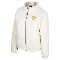Veste matelassée entièrement zippée pour femme Colosseum Cream Tennessee Volunteers So Hot Right Now