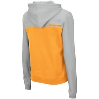 Women's Colosseum Gray/Tennessee Orange Tennessee Volunteers Aidan Lightweight Half-Zip Hoodie