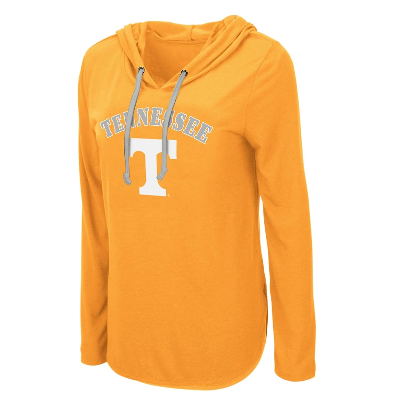 Women's Colosseum Tennessee Orange Volunteers My Lover Lightweight Hooded Long Sleeve T-Shirt