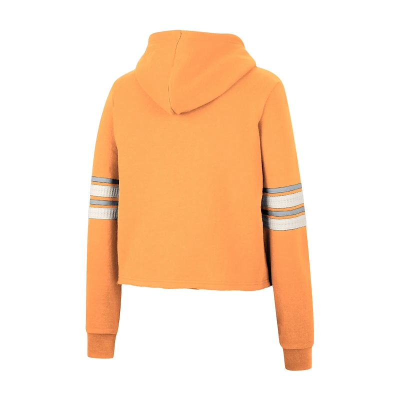 Women's Colosseum Tennessee Orange Volunteers Retro Cropped Pullover Hoodie