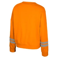 Sweat-shirt en molleton à col rond Splashy Orange Tennessee Volunteers pour femme Colosseum