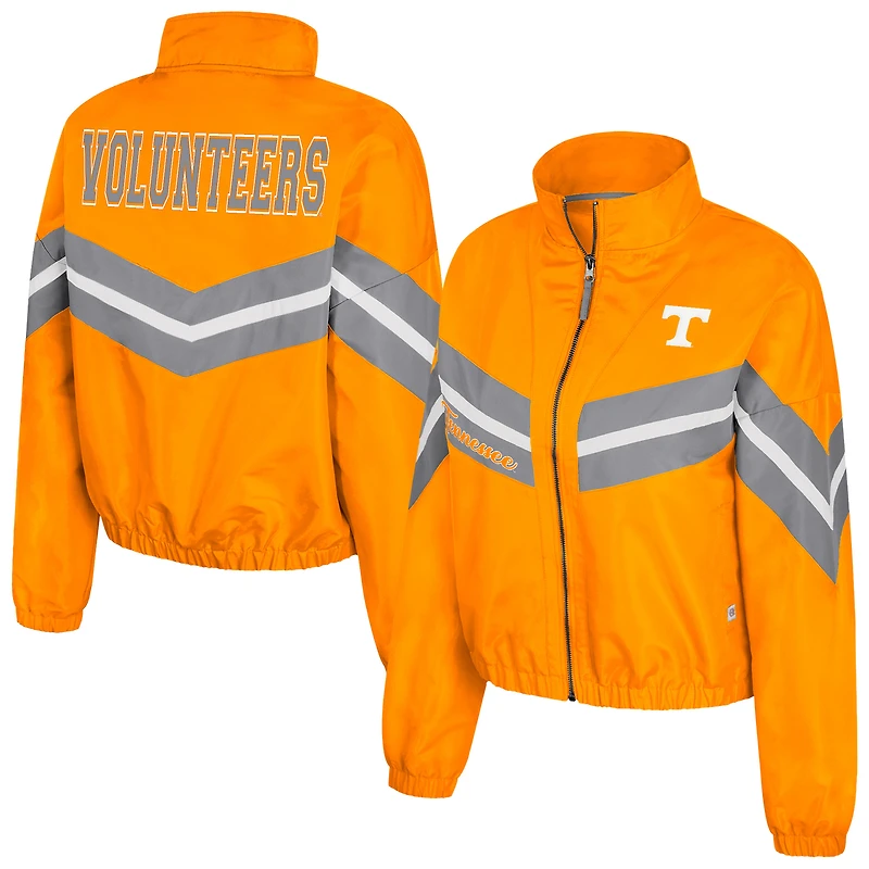 Women's Colosseum Tennessee Orange Volunteers Thin Ice Full-Zip Windbreaker