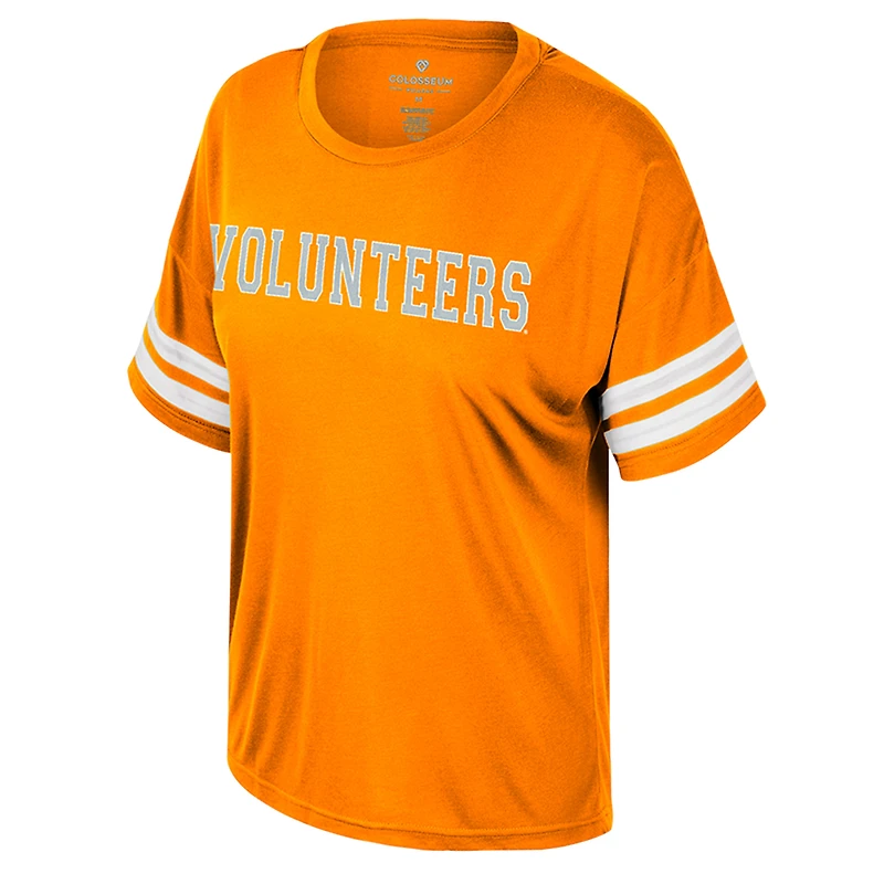 T-shirt surdimensionné à sequins pour femme Colosseum Tennessee Orange Volunteers Treasure