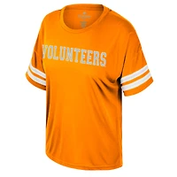 T-shirt surdimensionné à sequins pour femme Colosseum Tennessee Orange Volunteers Treasure