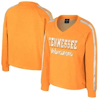 T-shirt à manches longues et col en V pour femme Colosseum Tennessee Orange Volunteers Treasures